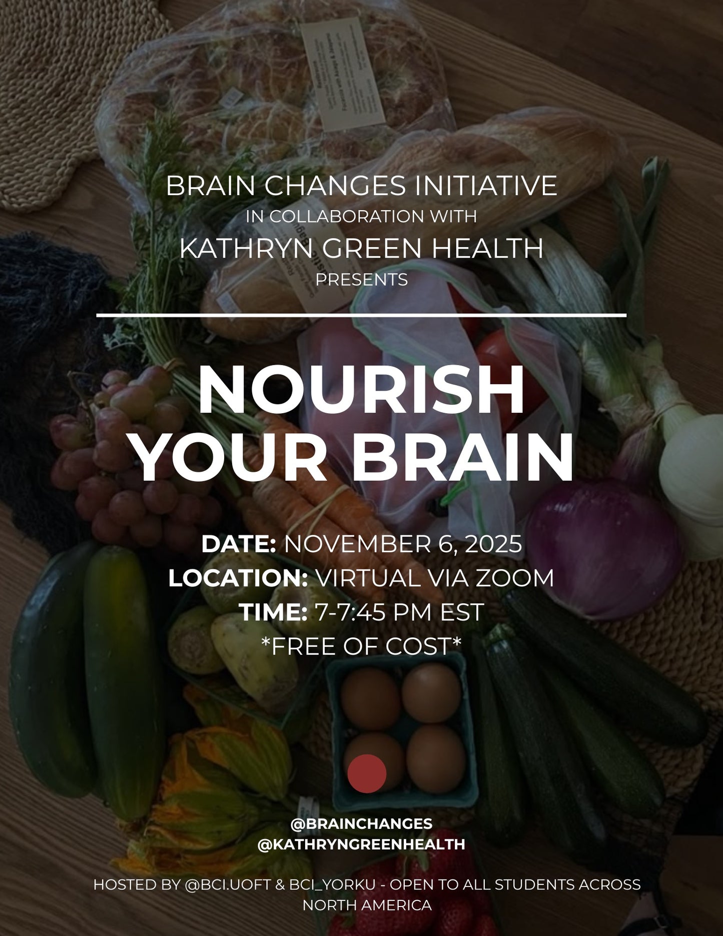 Webinar: Nourish Your Brain - Food For Brain & Mood by Kathryn Green Health - Host: BCI U of T